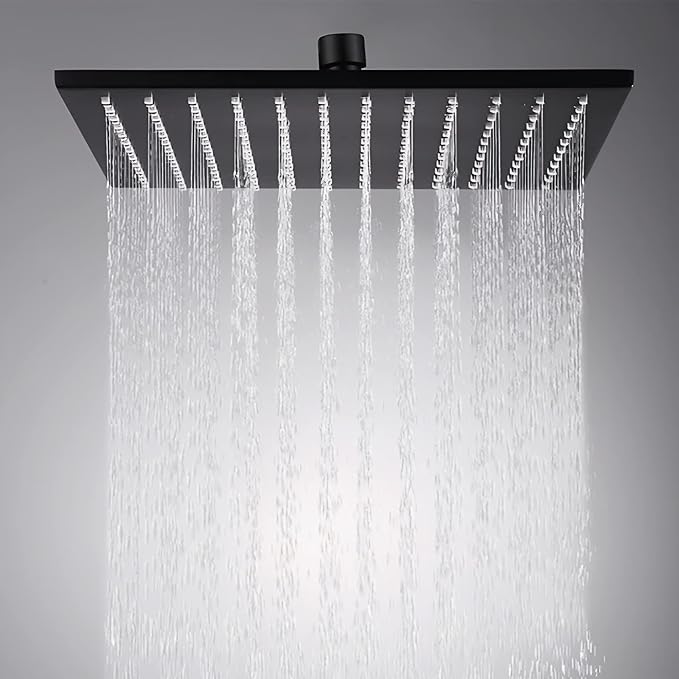 ULTRA SLIM BLACK SHOWER HEAD 10