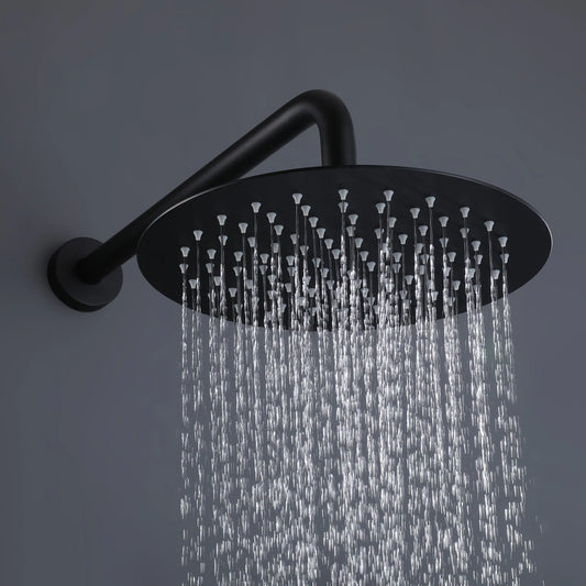 ULTRA SLIM BLACK SHOWER HEAD 10