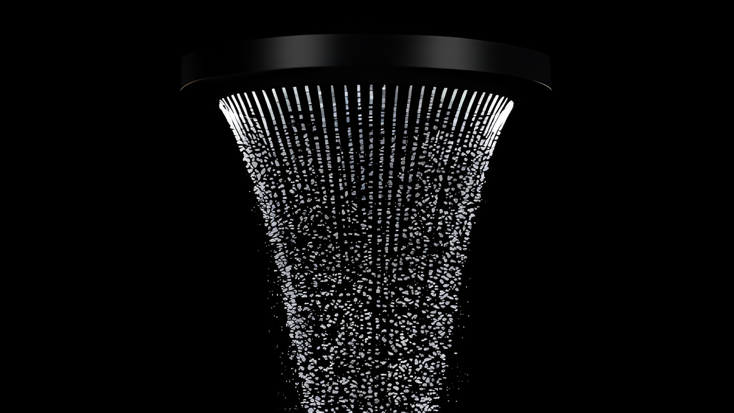 ULTRA SLIM BLACK SHOWER HEAD 12